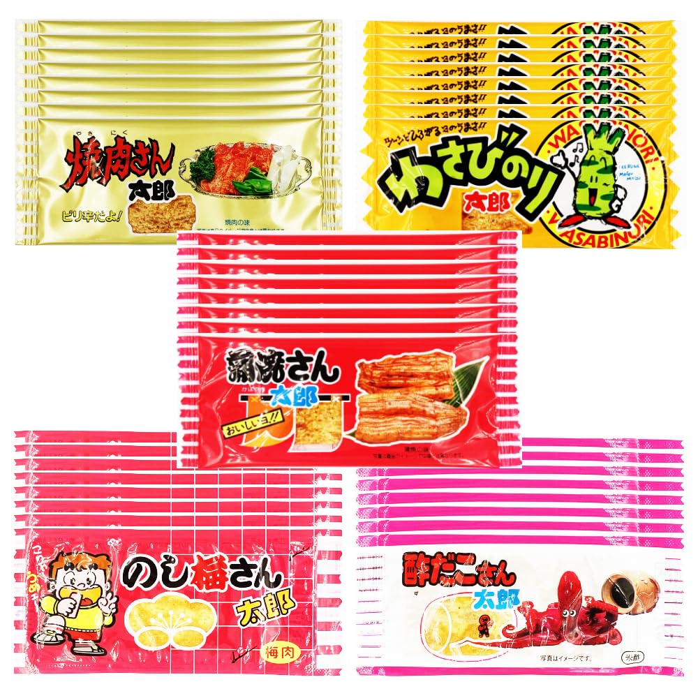 Amazon.co.jp: 【菓道】太郎シリーズ 40枚（5種×各8枚）蒲焼さん太郎